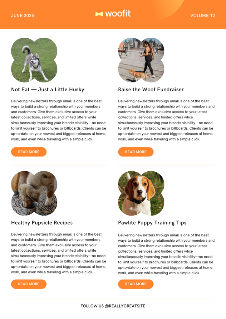 Pet Shop Newsletter – Pet Fitness Page 2