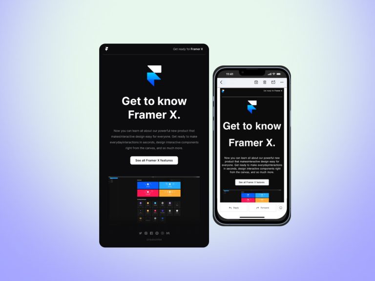 Framer X Email recreate thumbnail